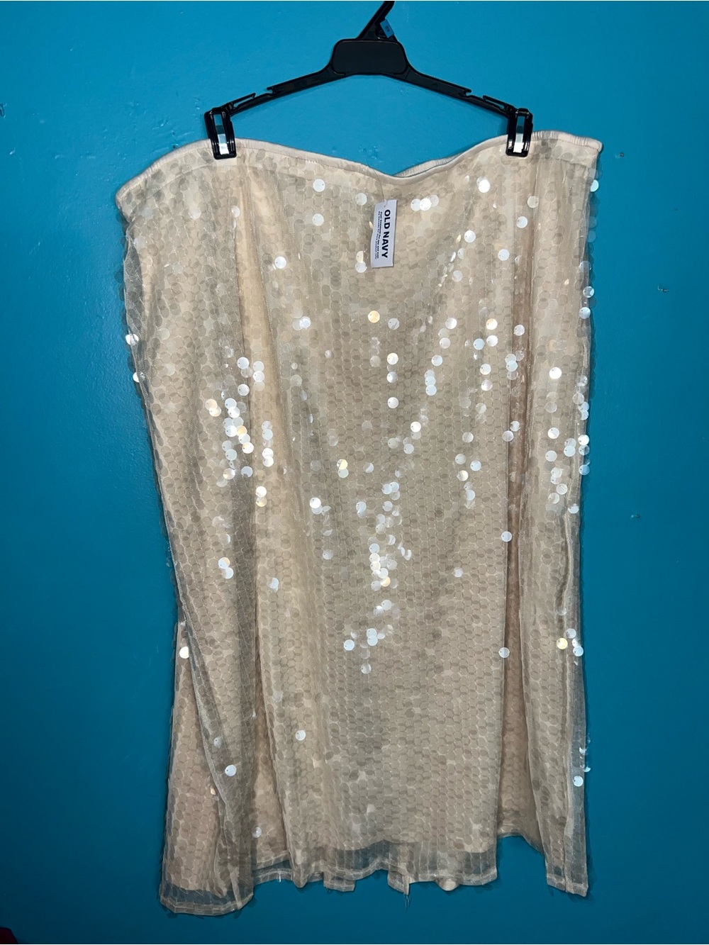 Old Navy Champagne Sequin Skirt
